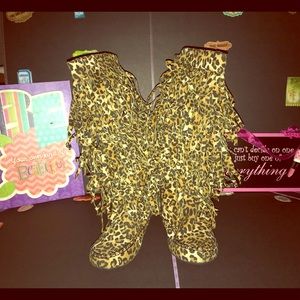 Funky fringed boots